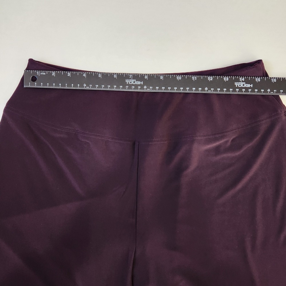 Sympli NWT Side Slit Wide Leg Pants Size 14 Currant Elastic‎ Waist Slinky Flowy - Picture 7 of 11
